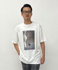 KHKHP13039 a.v.v MEN(アー・ヴェ・ヴェ) 【コラボ】フォトグラファーコラボロングシルエットカットソー ホワイト