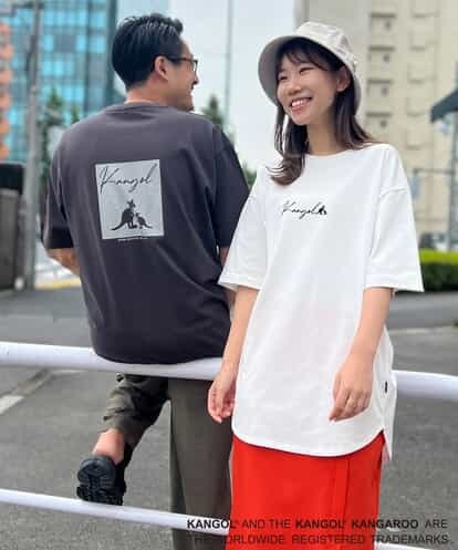 KHKHP17044 a.v.v MEN 【コラボ】KANGOLスクエアバックプリントロングシルエットカットソー