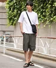 KHKHP40029 a.v.v MEN(アー・ヴェ・ヴェ) 【S-XXL/多機能】シルケットスムースワイドシルエットカットソー グリーン