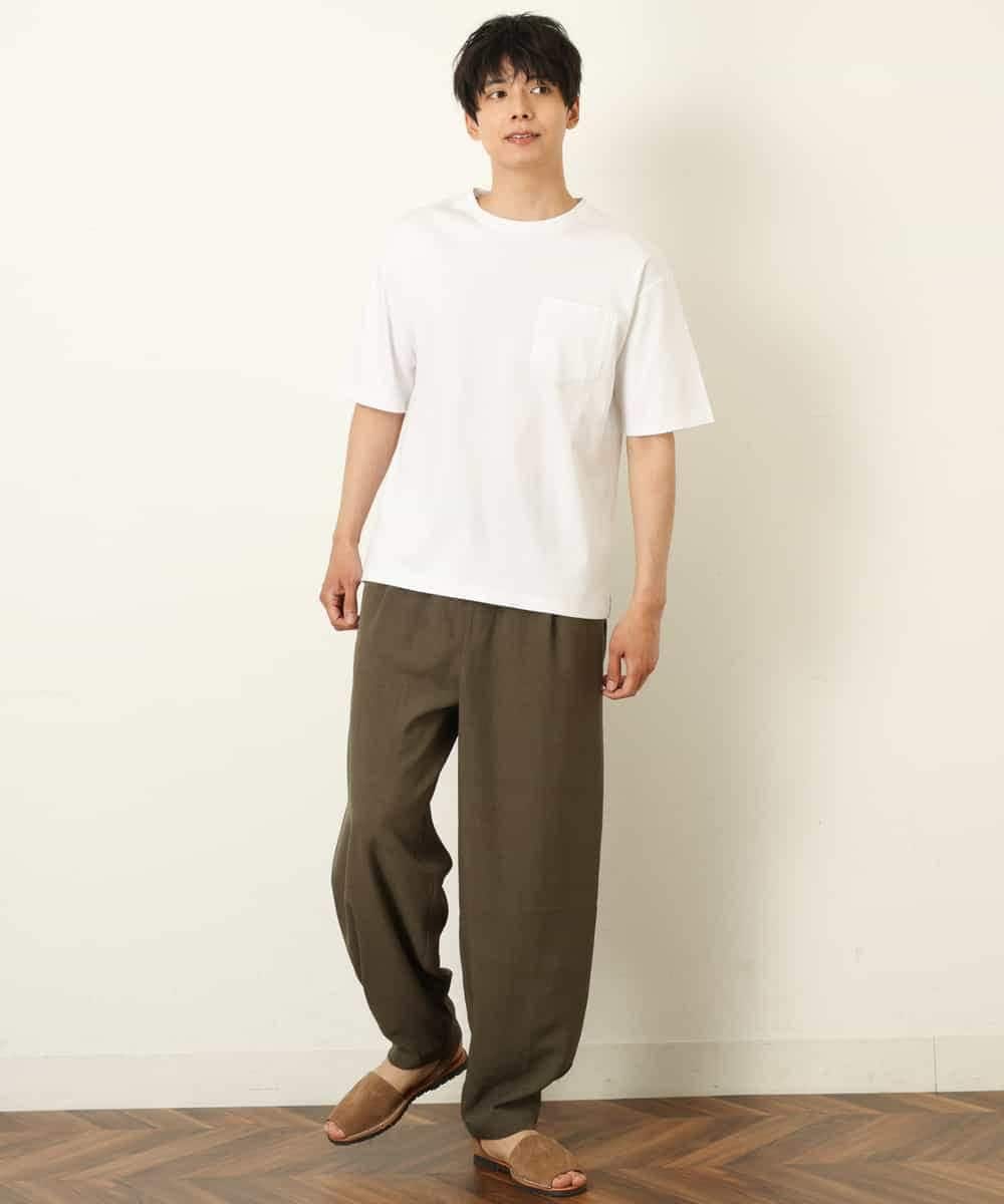 KHKHP40029 a.v.v MEN(アー・ヴェ・ヴェ) 【S-XXL/多機能】シルケットスムースワイドシルエットカットソー グリーン