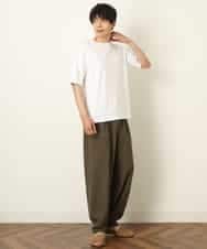 KHKHP40029 a.v.v MEN(アー・ヴェ・ヴェ) 【S-XXL/多機能】シルケットスムースワイドシルエットカットソー グリーン