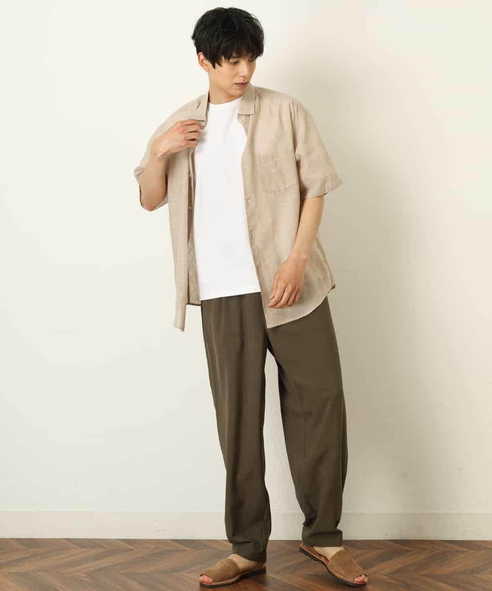 KHKHP40029 a.v.v MEN(アー・ヴェ・ヴェ) 【S-XXL/多機能】シルケットスムースワイドシルエットカットソー グリーン