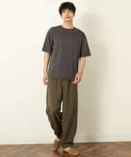 KHKHP40029 a.v.v MEN(アー・ヴェ・ヴェ) 【S-XXL/多機能】シルケットスムースワイドシルエットカットソー グリーン