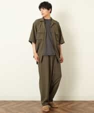 KHKHP40029 a.v.v MEN(アー・ヴェ・ヴェ) 【S-XXL/多機能】シルケットスムースワイドシルエットカットソー グリーン