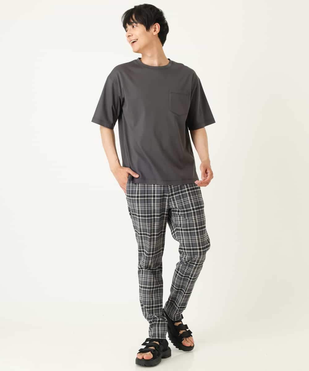 KHKHP40029 a.v.v MEN(アー・ヴェ・ヴェ) 【S-XXL/多機能】シルケットスムースワイドシルエットカットソー グリーン