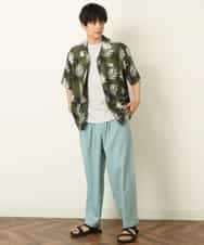 KHKHP40029 a.v.v MEN(アー・ヴェ・ヴェ) 【S-XXL/多機能】シルケットスムースワイドシルエットカットソー グリーン