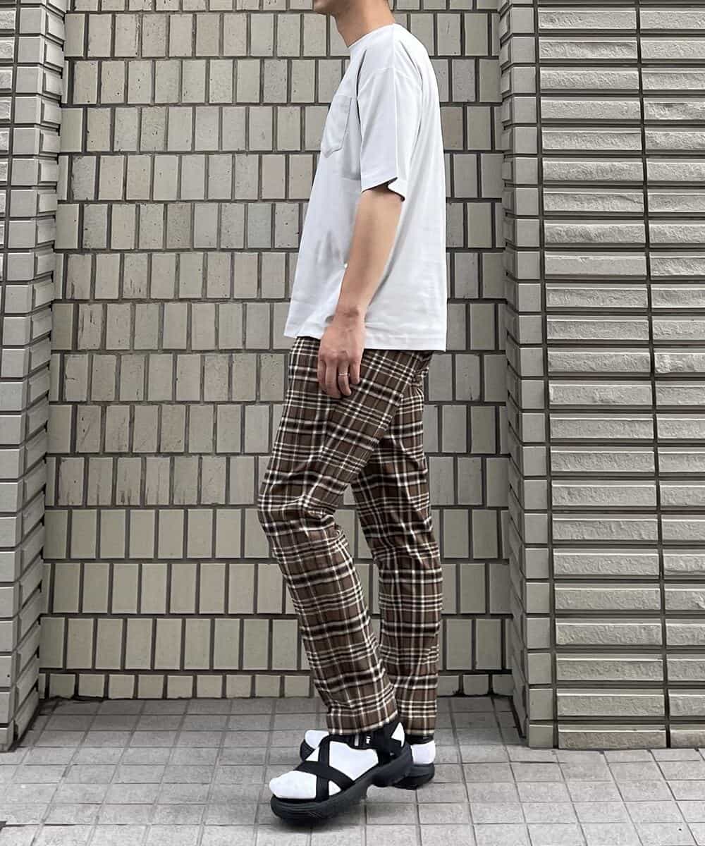 KHKHP40029 a.v.v MEN(アー・ヴェ・ヴェ) 【S-XXL/多機能】シルケットスムースワイドシルエットカットソー グリーン