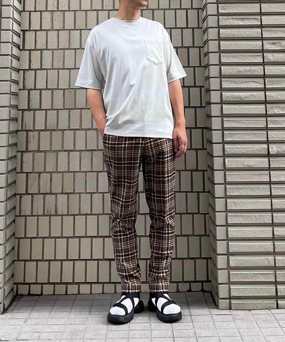 KHKHP40029 a.v.v MEN(アー・ヴェ・ヴェ) 【S-XXL/多機能】シルケットスムースワイドシルエットカットソー グリーン