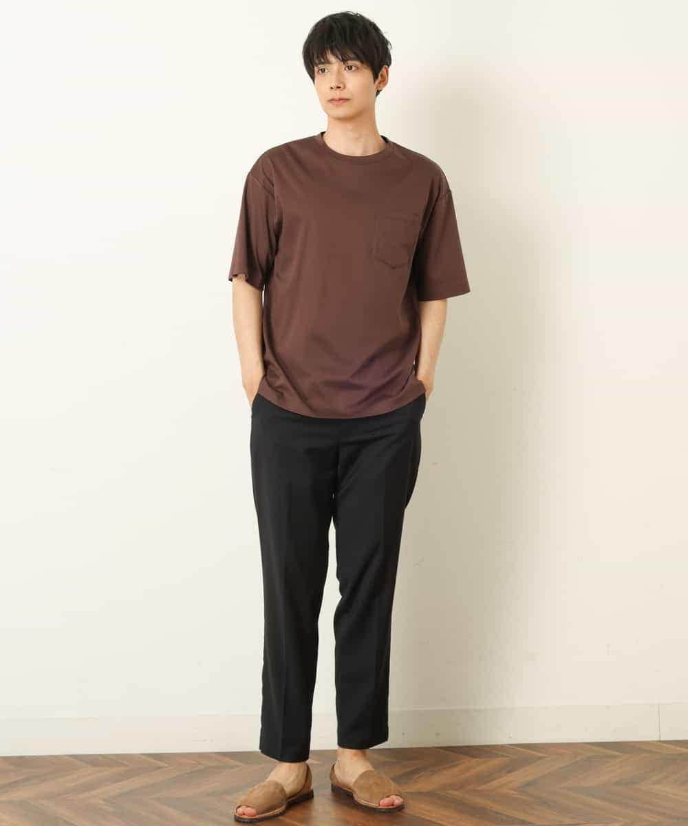KHKHP40029 a.v.v MEN(アー・ヴェ・ヴェ) 【S-XXL/多機能】シルケットスムースワイドシルエットカットソー グリーン