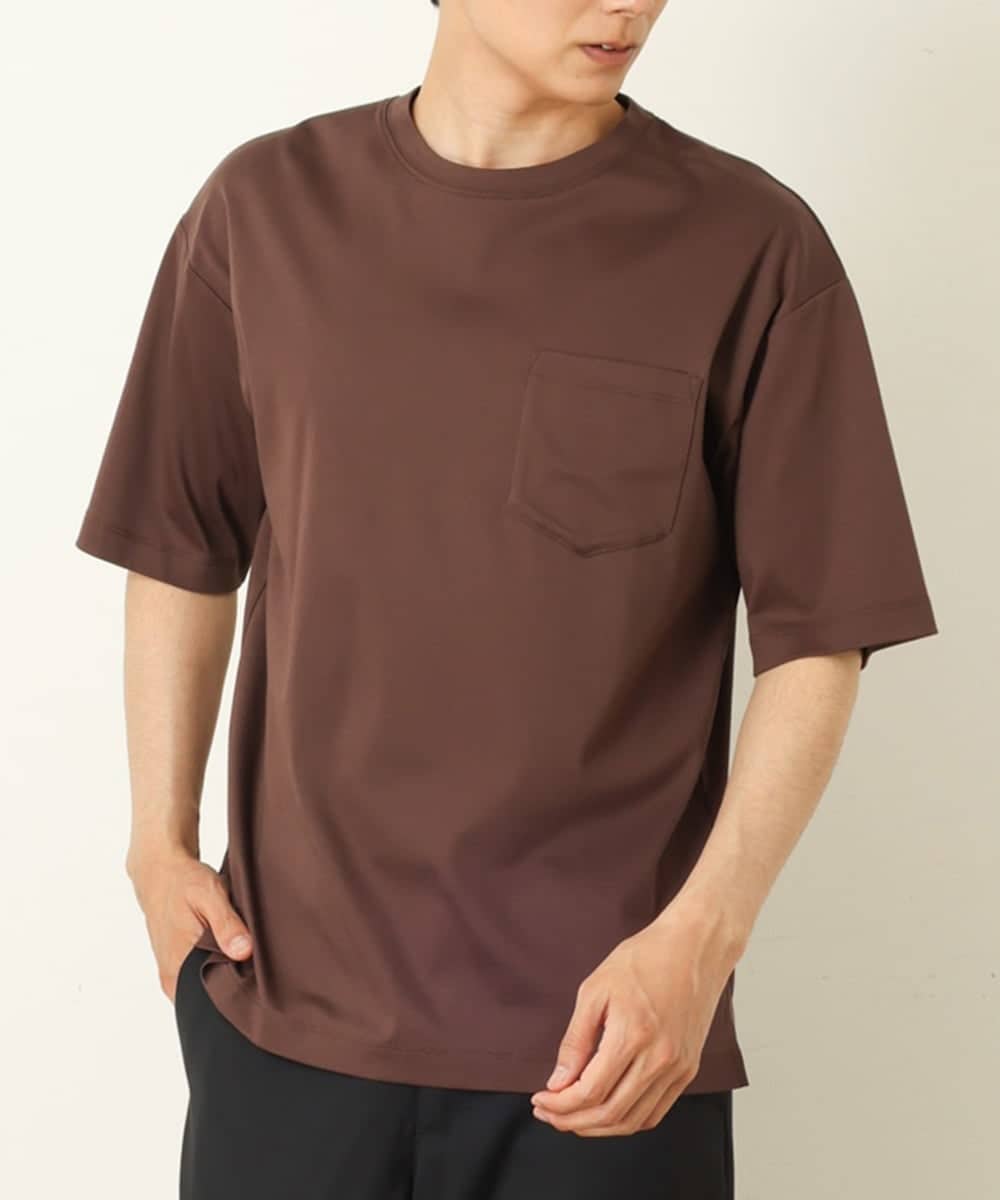 KHKHP40029 a.v.v MEN(アー・ヴェ・ヴェ) 【S-XXL/多機能】シルケットスムースワイドシルエットカットソー グリーン