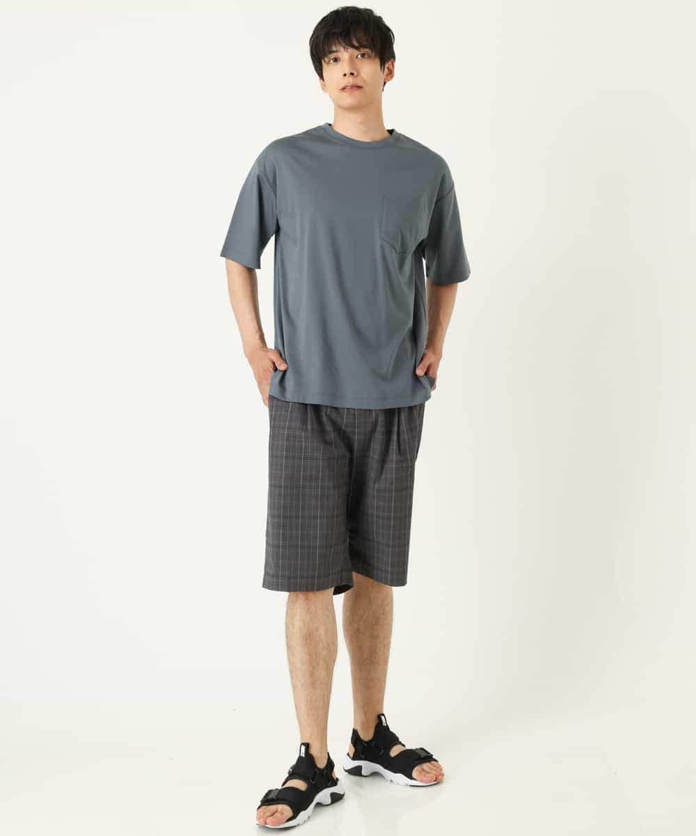 KHKHP40029 a.v.v MEN(アー・ヴェ・ヴェ) 【S-XXL/多機能】シルケットスムースワイドシルエットカットソー グリーン