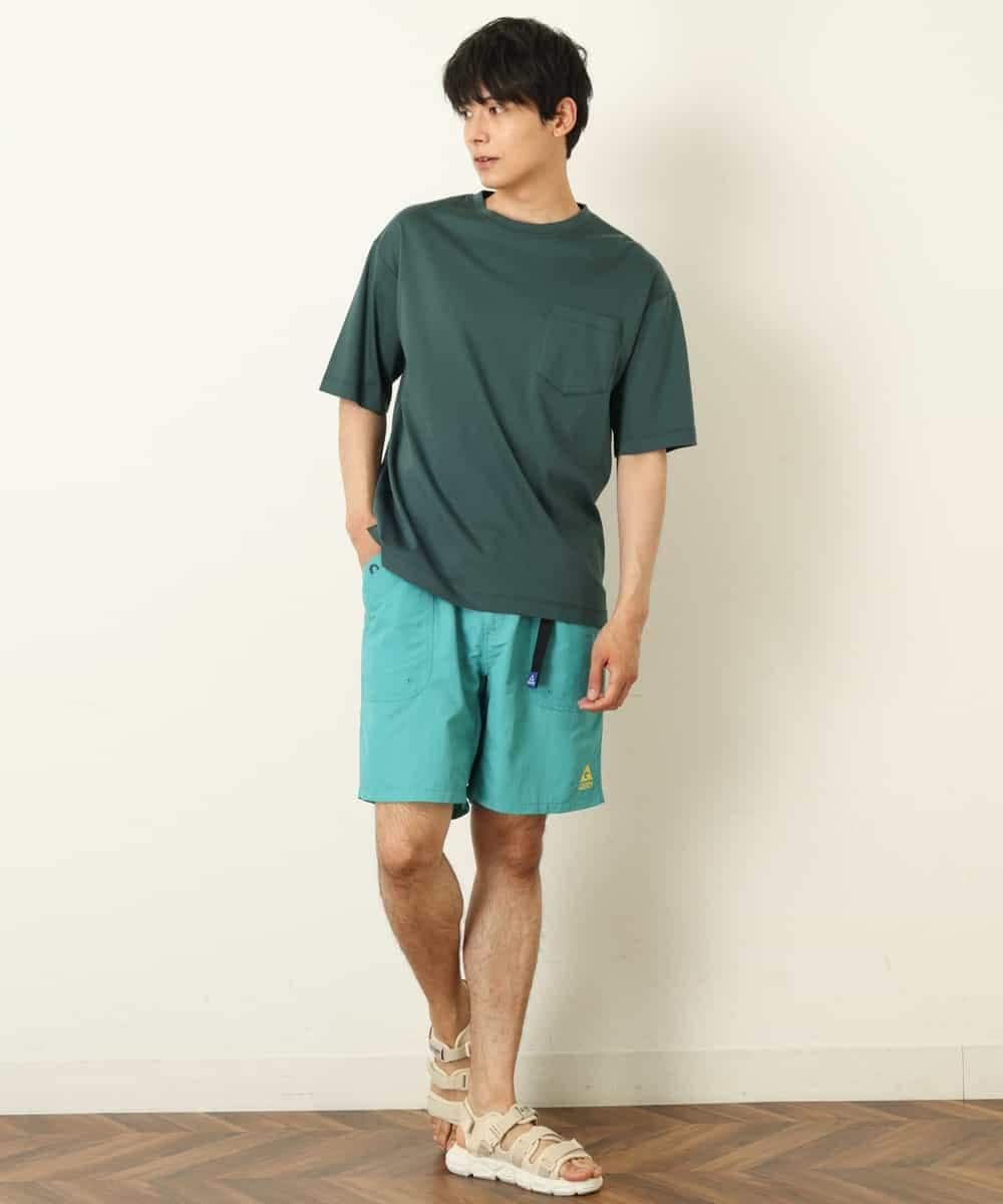 KHKHP40029 a.v.v MEN(アー・ヴェ・ヴェ) 【S-XXL/多機能】シルケットスムースワイドシルエットカットソー グリーン