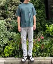 KHKHP40029 a.v.v MEN(アー・ヴェ・ヴェ) 【S-XXL/多機能】シルケットスムースワイドシルエットカットソー グリーン