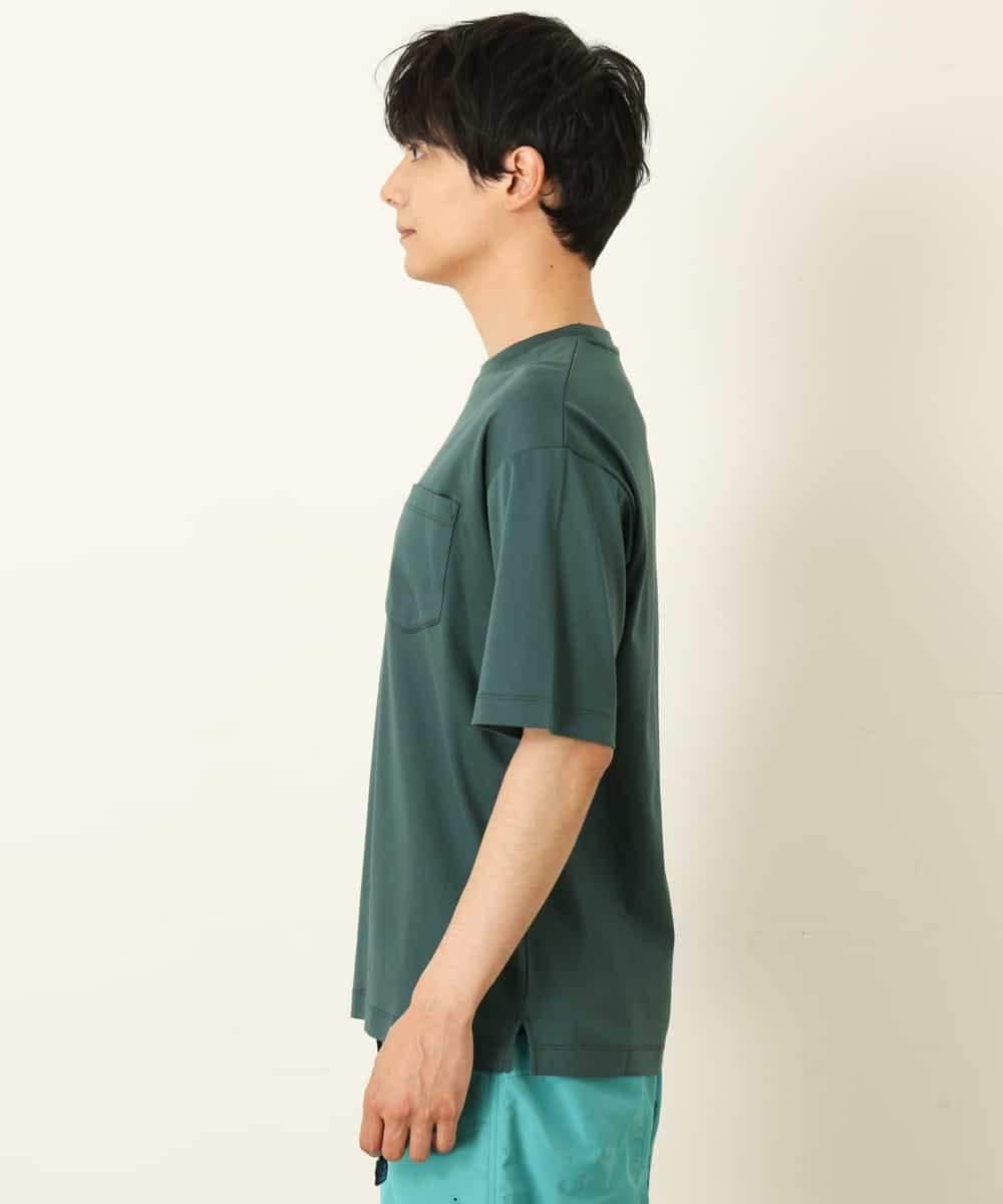 KHKHP40029 a.v.v MEN(アー・ヴェ・ヴェ) 【S-XXL/多機能】シルケットスムースワイドシルエットカットソー グリーン