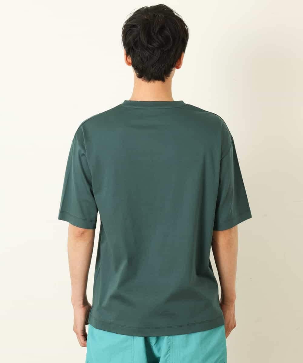 KHKHP40029 a.v.v MEN(アー・ヴェ・ヴェ) 【S-XXL/多機能】シルケットスムースワイドシルエットカットソー グリーン