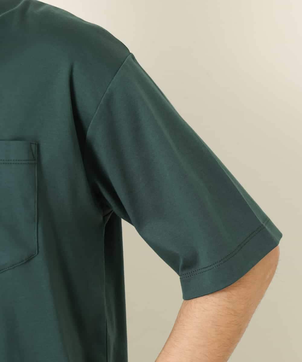 KHKHP40029 a.v.v MEN(アー・ヴェ・ヴェ) 【S-XXL/多機能】シルケットスムースワイドシルエットカットソー グリーン