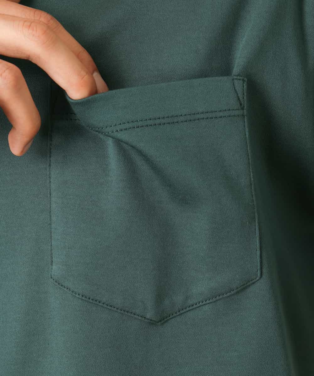 KHKHP40029 a.v.v MEN(アー・ヴェ・ヴェ) 【S-XXL/多機能】シルケットスムースワイドシルエットカットソー グリーン