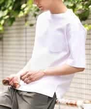 KHKHP40029 a.v.v MEN(アー・ヴェ・ヴェ) 【S-XXL/多機能】シルケットスムースワイドシルエットカットソー ホワイト