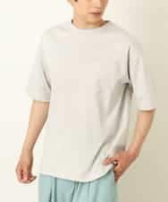 KHKHP40029 a.v.v MEN(アー・ヴェ・ヴェ) 【S-XXL/多機能】シルケットスムースワイドシルエットカットソー ライトグレー