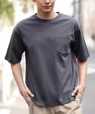 KHKHP40029 a.v.v MEN(アー・ヴェ・ヴェ) 【S-XXL/多機能】シルケットスムースワイドシルエットカットソー ダークグレー