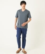 KHKHP41029 a.v.v MEN(アー・ヴェ・ヴェ) 【S-XXL/多機能】シルケットスムースVネックカットソー ライトグレー