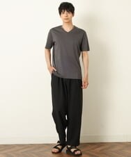 KHKHP41029 a.v.v MEN(アー・ヴェ・ヴェ) 【S-XXL/多機能】シルケットスムースVネックカットソー ライトグレー