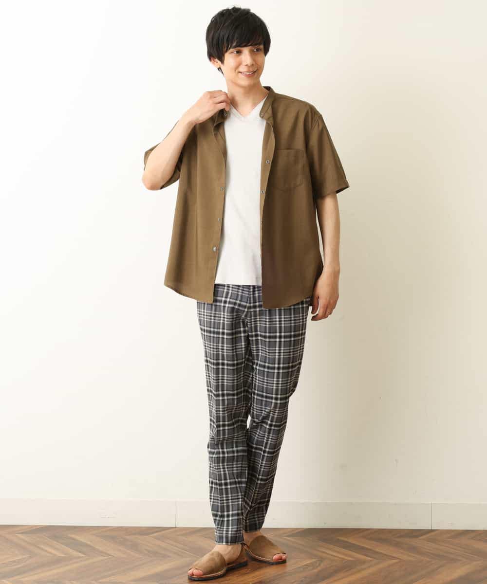 KHKHP41029 a.v.v MEN(アー・ヴェ・ヴェ) 【S-XXL/多機能】シルケットスムースVネックカットソー ライトグレー