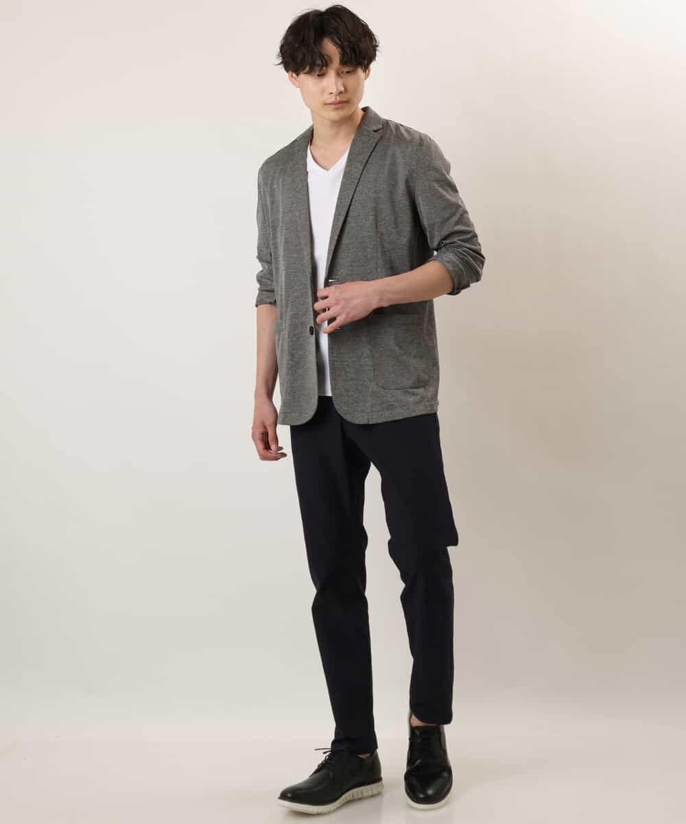 KHKHP41029 a.v.v MEN(アー・ヴェ・ヴェ) 【S-XXL/多機能】シルケットスムースVネックカットソー ライトグレー