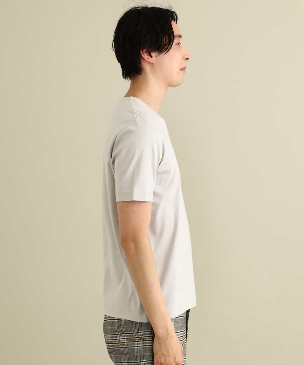 KHKHP41029 a.v.v MEN(アー・ヴェ・ヴェ) 【S-XXL/多機能】シルケットスムースVネックカットソー ライトグレー