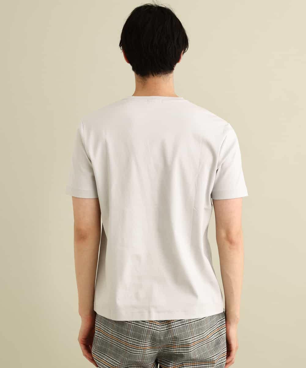 KHKHP41029 a.v.v MEN(アー・ヴェ・ヴェ) 【S-XXL/多機能】シルケットスムースVネックカットソー ライトグレー