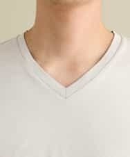 KHKHP41029 a.v.v MEN(アー・ヴェ・ヴェ) 【S-XXL/多機能】シルケットスムースVネックカットソー ライトグレー