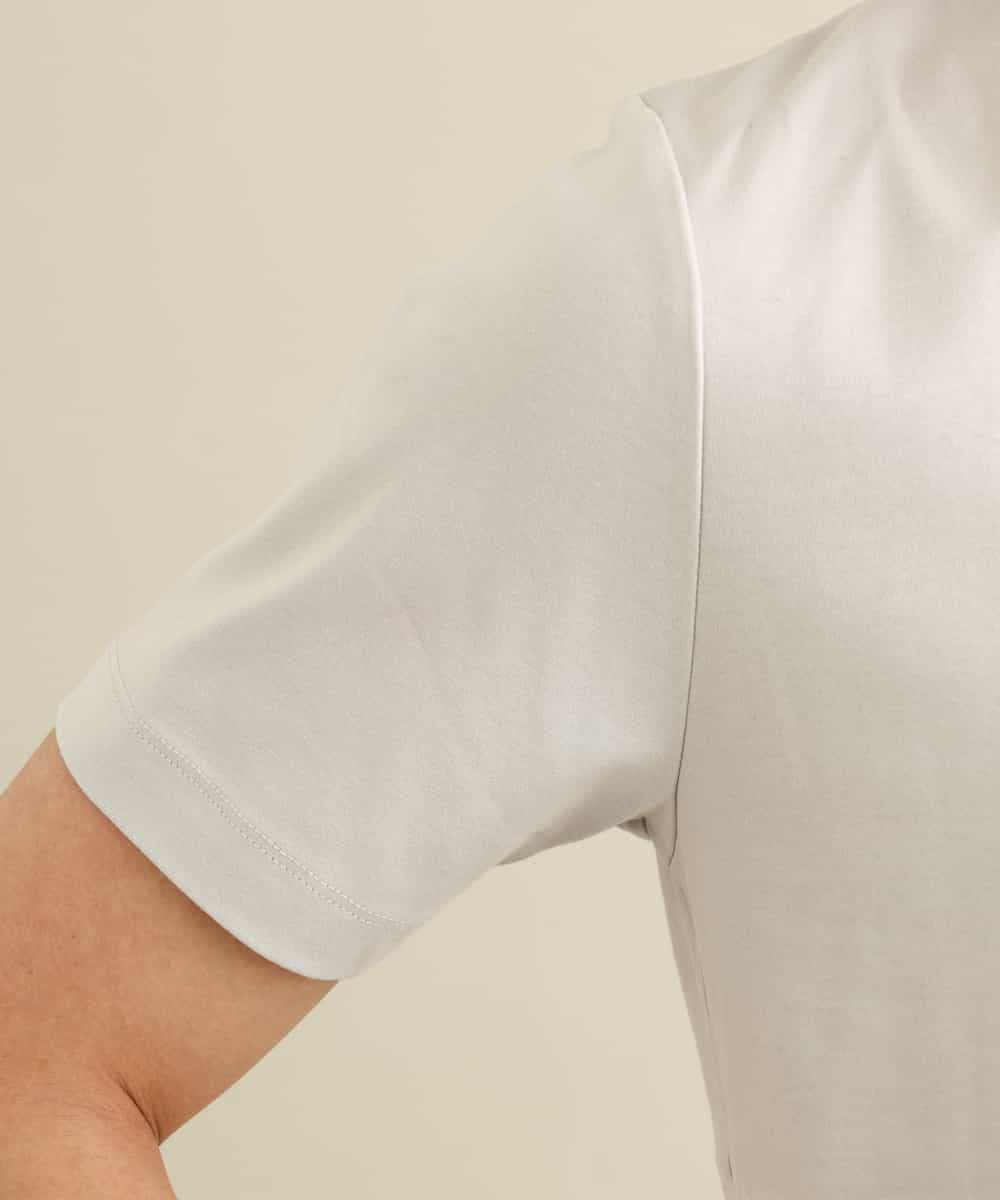 KHKHP41029 a.v.v MEN(アー・ヴェ・ヴェ) 【S-XXL/多機能】シルケットスムースVネックカットソー ライトグレー