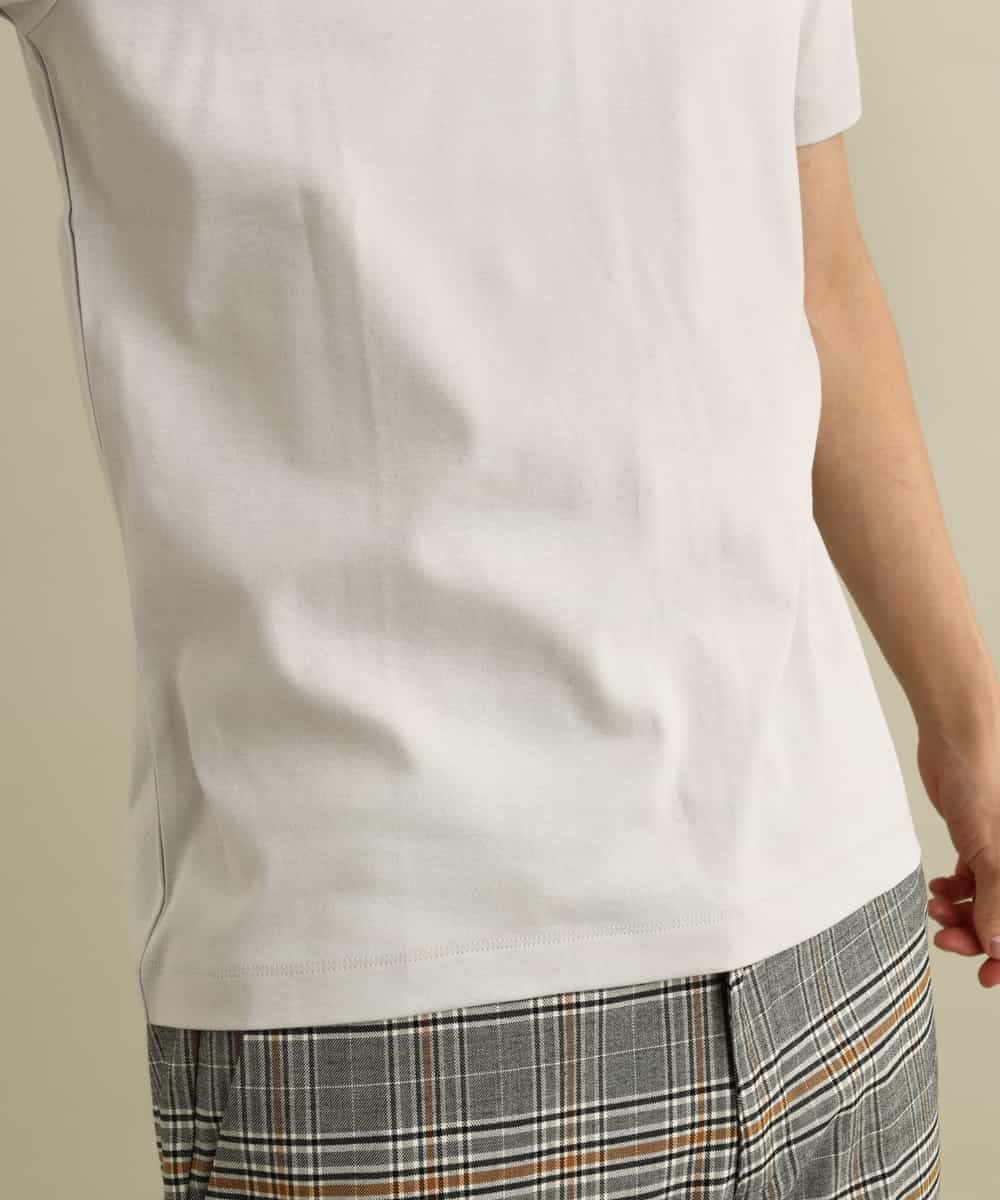 KHKHP41029 a.v.v MEN(アー・ヴェ・ヴェ) 【S-XXL/多機能】シルケットスムースVネックカットソー ライトグレー