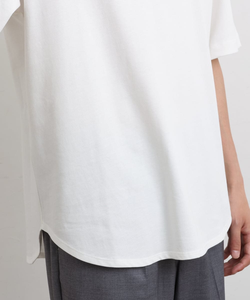 KHKHS10044 a.v.v MEN(アー・ヴェ・ヴェ) 【フォトグラファーコラボ】シャインロングシルエットTシャツ ホワイト