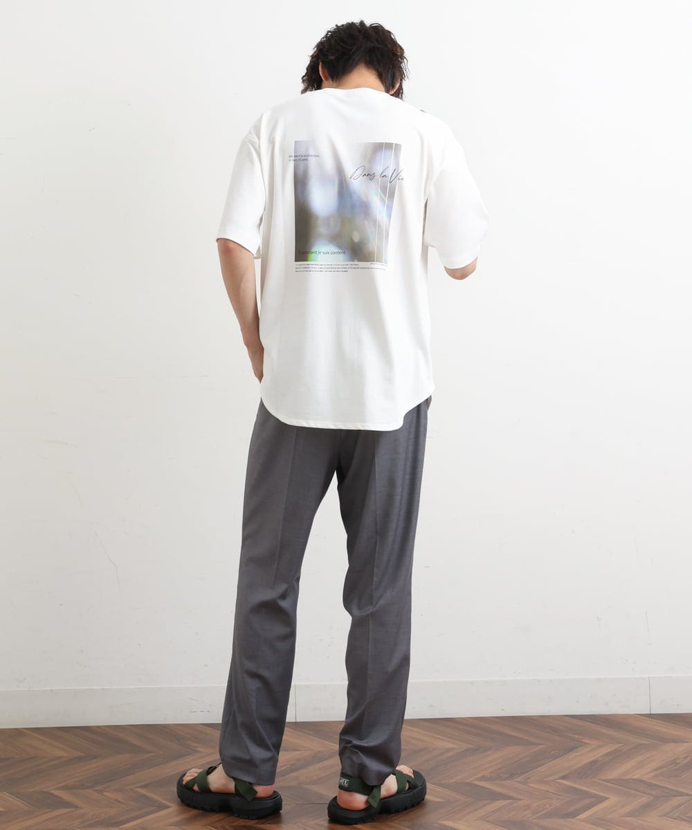 KHKHS10044 a.v.v MEN(アー・ヴェ・ヴェ) 【フォトグラファーコラボ】シャインロングシルエットTシャツ ホワイト