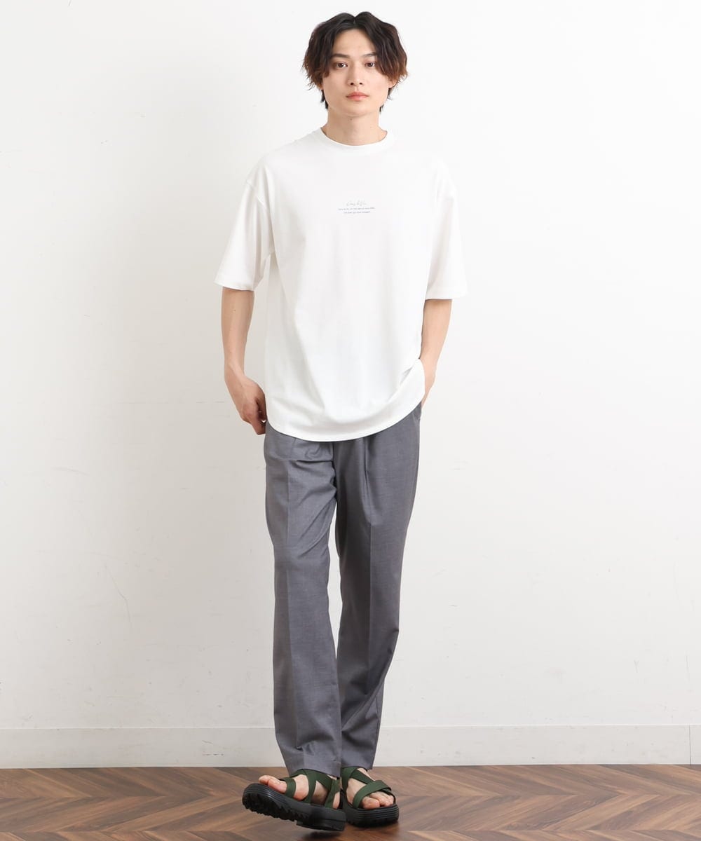 KHKHS10044 a.v.v MEN(アー・ヴェ・ヴェ) 【フォトグラファーコラボ】シャインロングシルエットTシャツ ホワイト