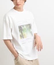 KHKHS11044 a.v.v MEN(アー・ヴェ・ヴェ) 【フォトグラファーコラボ】ボタニカルワイドシルエットTシャツ ホワイト