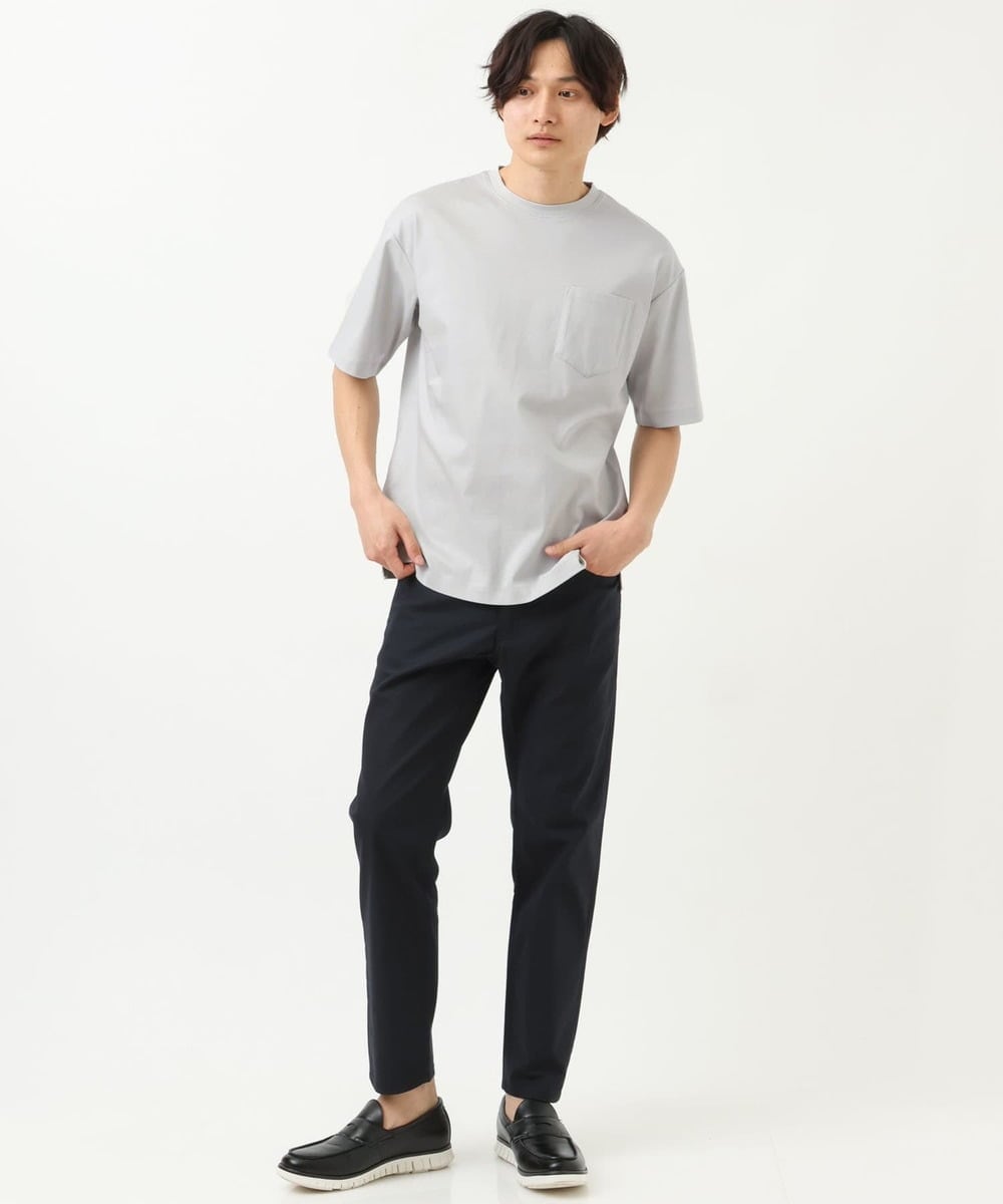 KHKHS40034 a.v.v MEN(アー・ヴェ・ヴェ) 【接触冷感/S-XXL】シルケットスムースワイドシルエットTシャツ グリーン