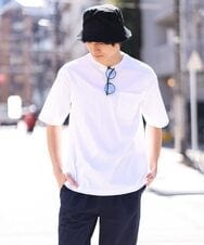 KHKHS40034 a.v.v MEN(アー・ヴェ・ヴェ) 【接触冷感/S-XXL】シルケットスムースワイドシルエットTシャツ グリーン