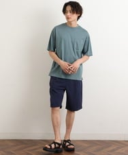 KHKHS40034 a.v.v MEN(アー・ヴェ・ヴェ) 【接触冷感/S-XXL】シルケットスムースワイドシルエットTシャツ グリーン