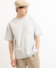 KHKHS40034 a.v.v MEN(アー・ヴェ・ヴェ) 【接触冷感/S-XXL】シルケットスムースワイドシルエットTシャツ ライトグレー