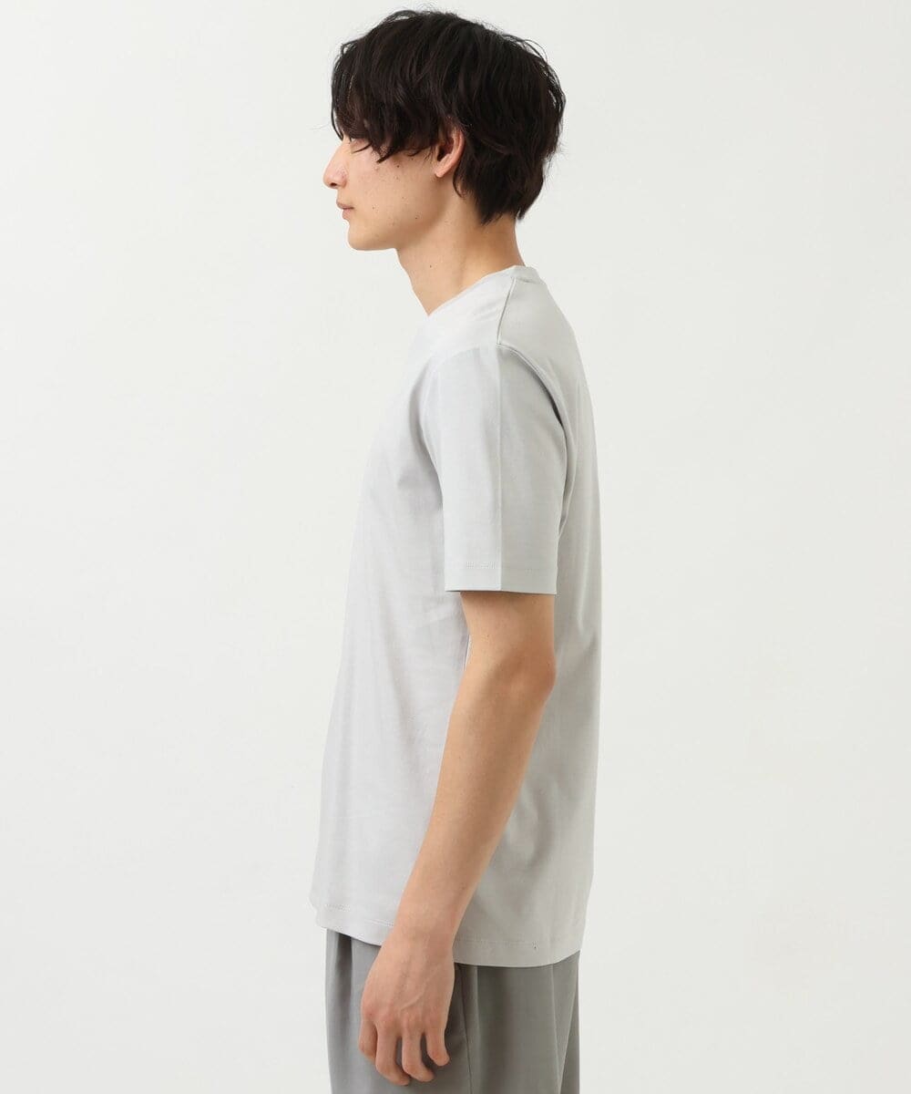 KHKHS41034 a.v.v MEN(アー・ヴェ・ヴェ) 【ジャケイン/接触冷感】シルケットスムースVネックTシャツ ライトグレー