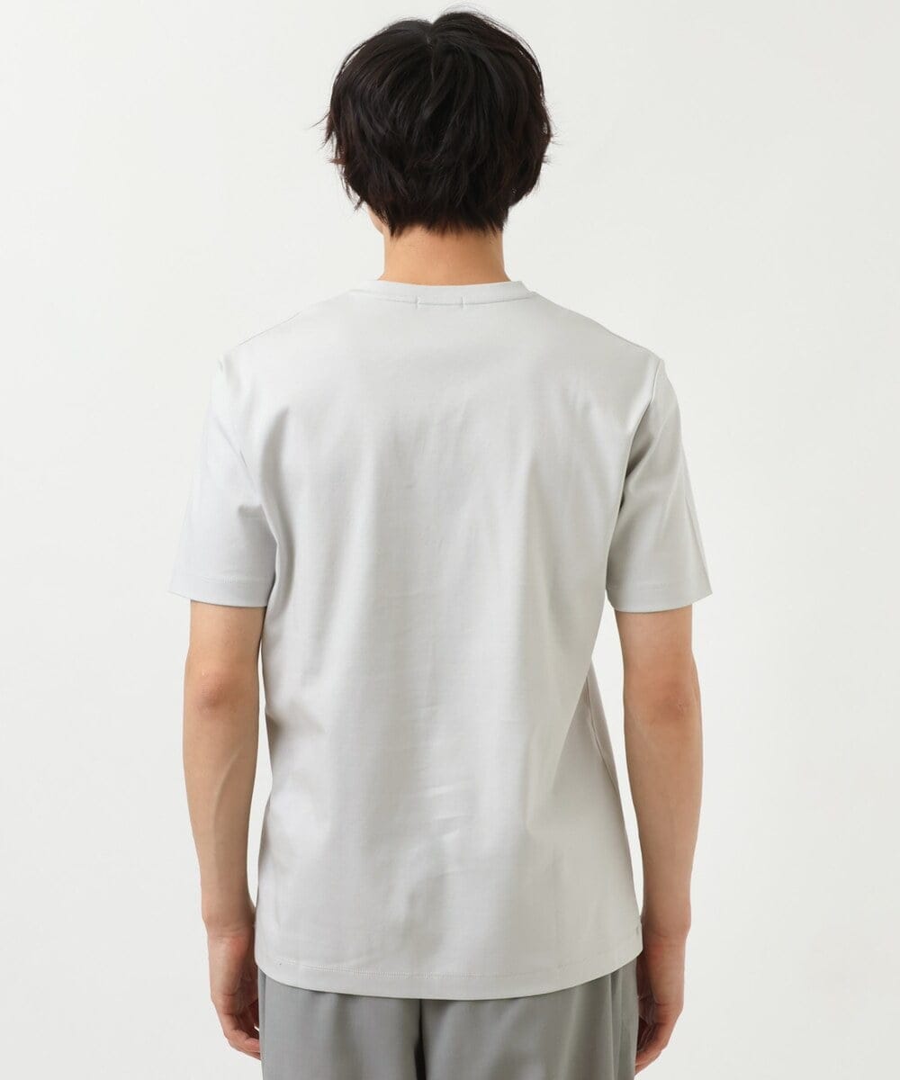 KHKHS41034 a.v.v MEN(アー・ヴェ・ヴェ) 【ジャケイン/接触冷感】シルケットスムースVネックTシャツ ライトグレー