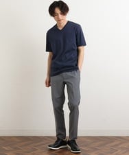 KHKHS41034 a.v.v MEN(アー・ヴェ・ヴェ) 【ジャケイン/接触冷感】シルケットスムースVネックTシャツ ライトグレー