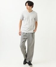 KHKHS41034 a.v.v MEN(アー・ヴェ・ヴェ) 【ジャケイン/接触冷感】シルケットスムースVネックTシャツ ライトグレー