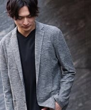 KHKHS41034 a.v.v MEN(アー・ヴェ・ヴェ) 【ジャケイン/接触冷感】シルケットスムースVネックTシャツ ブラック