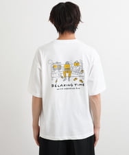 KHKHS62044 a.v.v MEN(アー・ヴェ・ヴェ) 【イラストレーターコラボ】バックプリントTシャツ ホワイト