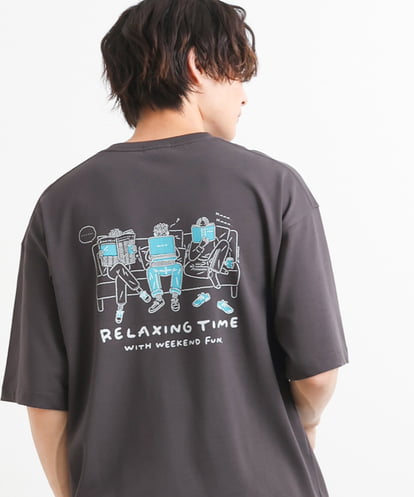 KHKHS62044 a.v.v MEN 【イラストレーターコラボ】バックプリントTシャツ