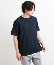 KHKHS79039 a.v.v MEN(アー・ヴェ・ヴェ) 【S-XXL】ワッフルフェイクレイヤードカットソー アイボリー