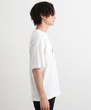 KHKHS83034 a.v.v MEN(アー・ヴェ・ヴェ) 【接触冷感】デザインロゴプリントセミワイドTシャツ ホワイト